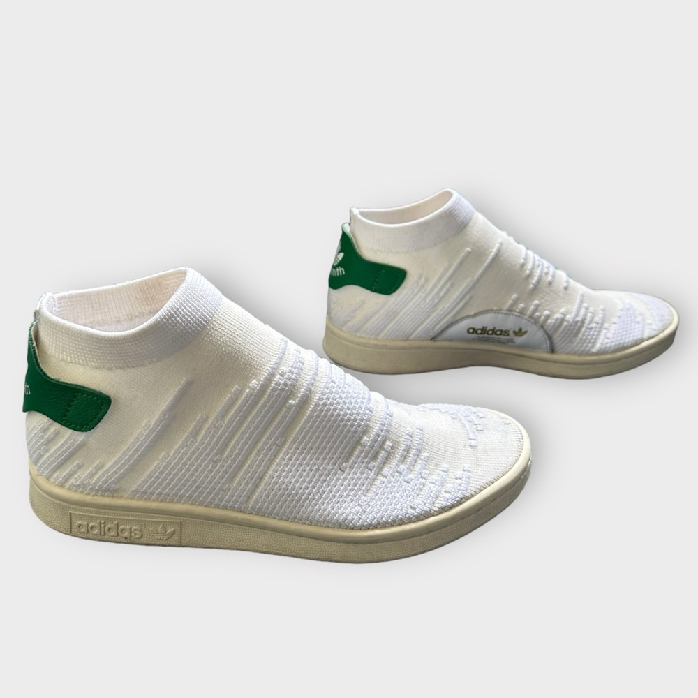 Adidas Stan Smith Sock Primeknit white sneakers, men’s 6 women’s 8
